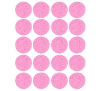 HOMOCONO 20pcs Makeup Remover Pads Round Wood Pulp Cotton 60mm X 8mm Pink Facial Wipes for Women Makeup Removal Portable