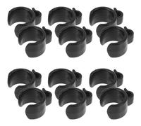HOMOCONO 20pcs Mic Stand Cable Clamp Cable Clip Cord Clips Black Plastic Wire Diameter 20mm Lightweight Preventing Tripping Hazards for Live Streaming Setup