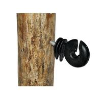 HOMOCONO 20pcs Screw-in Electrical Insulators for Wood Posts UV Resistant Post Insulators with Angled Slot for Wire Retention for Electric Fence Tape and Agricultural Fencing
