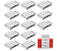 HOMOCONO 20pcs Solar Panel Wire Clips Stainless Steel Cable Clamps with Barbed Design for Better Fixation and Easy Installation, Sturdy Silver Clips for Solar Photovoltaic Systems