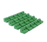 HOMOCONO 2edg 5.08mm 4-pin Right-angle Pluggable Pcb Terminal Block Connector, Pcb Mount Electrical Terminal Block, 20pcs Set for Industrial Wiring Applications