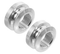 HOMOCONO 2pcs Acoustic Guitar Pickup Tail Pin Caps Copper Strap Button Replacement Endpin Tips Thread Silver Compact Design for Easy Connection and Style Upgrade