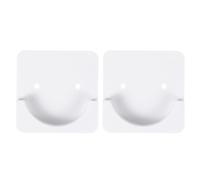HOMOCONO 2pcs Adhesive Plastic Curtain Rod Holders for Shower Rods Strong Fixation and Non-slip Design, round Shape, Simple and Elegant Style for Bathroom Mounting