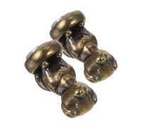 HOMOCONO 2pcs Antique Door Hinge Topper Brushed Hinge Head Dog Decor for Cabinet Hardware Decorative Door