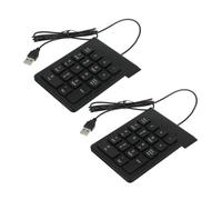 HOMOCONO 2pcs Bank Financial Keyboard Portable Usb Number Pad for Laptop Desktop Numeric Keypad Keys for Financial and Banking Use