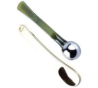 HOMOCONO 2pcs Beauty Spatula Tiny Spatula for Makeup Plastic Metal No Waste Smooth Surface Cosmetic Scoop Applicator for Facial Cream and Eye Care