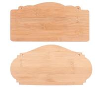 HOMOCONO 2pcs Blank Bamboo Signs DIY Bamboo Boards 20x10x0.5cm Material Hanging Decoration Unique Refined Design for Wall and Window Home Decor