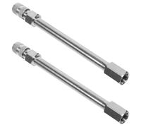 HOMOCONO 2pcs Brass Tire Valve Stem Extensions 100mm Silver Metal Valve Extender Rods for Efficient Inflation and Corrosion Resistance Suitable