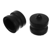 HOMOCONO 2pcs Camlock Dust Plug Connector in Black Pp Material with High Hardness and Strength, Dn50 2" Cam and Groove Adapter for Hose Repair and Industrial Use