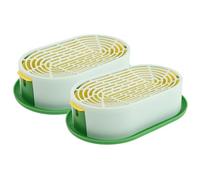 HOMOCONO 2pcs Cat Grass Nursery Pot Hydroponic Cat Grass Basin for Indoor Use, Reusable Plastic Soilless Growing Tray for Year-round Catnip and Wheatgrass at Home