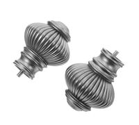HOMOCONO 2pcs Curtain Rod Finials for 16mm Curtain Pole, Abs Replacement Finials Elegant Design, Versatile Decor Upgrade for Living Room and DIY Home Improvement