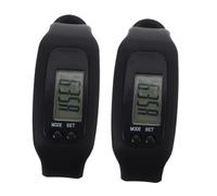 HOMOCONO 2pcs Digital Pedometer Watch for Teens Adults Lightweight Fitness Tracker with Step Counting Distance and Calories for Walking and Running Stylish Silicone Design
