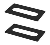 HOMOCONO 2pcs Electric Guitar Pickup Rings 92x46mm Metal Frame Dual Coil to Single Coil Mounting with Screws Black Guitar Parts Accessories