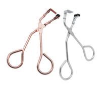 HOMOCONO 2pcs Eyelash Curler for Makeup with Comfortable Metal and Silicone Design, No Pinching or Pulling, Handheld Tool for Women’s Eye Makeup Accessories