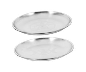 HOMOCONO 2Pcs Fireproof Bowl for Burning Ritual Flat Metal Jewelry Tray Pentagram Design Ash Catcher Offering Bowl Ritual Plate Alter Decor Home Accessories