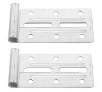 HOMOCONO 2pcs Garage Door Replacement Parts Metal Plate Top Roller Bracket Silver Iron Low Maintenance Reliable Material Strength for New Installations and Garage Replacement Parts