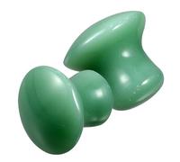 HOMOCONO 2pcs Green Mushroom Shaped Massaging Jade Facial Scraping Board for Relaxation and