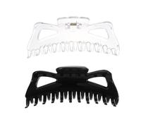 HOMOCONO 2pcs Hair Jaw Clamp Large Hair Clip Acrylic Flexible Hold Classic Simple Elegant Style for Women Everyday Use and Parties