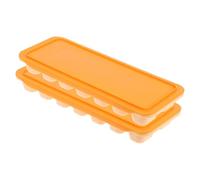 HOMOCONO 2pcs Ice Cube Trays with Lids Reusable Ice Cube Molds Made of Hdpe and Pp Space-Saving Design for Freezing Drinks in Size Freezer