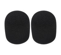 HOMOCONO 2pcs Microphone Windscreen Protective Cover Sponge Foam Noise Filter Quick Installation Reusable Black Mic Shield for Studio Recording on Stage Use
