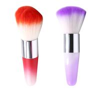 HOMOCONO 2pcs Nail Art Dust Brush for Acrylic Nails with Easy Application and Soft Bristles for Professional and Personal DIY at Home Random Color