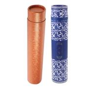 HOMOCONO 2pcs Paper Painting Scroll Tube Elegant Brocade Packaging for Wide Range of Scroll Sizes Suitable for Calligraphy and Poster Storage