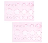 HOMOCONO 2pcs Pink Plastic Half Ball Dome Paper Quilling Tool for 3D Crafts