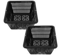 HOMOCONO 2Pcs Plastic Floating Plant Baskets with Mesh Net for Hydroponic Gardening and Aquatic Plant Cultivation in Small Indoor Spaces