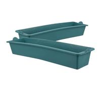 HOMOCONO 2Pcs Plastic Livestock Feeding Troughs for Chickens Pigs Sheep Cattle Farm Use Large Capacity Outdoor Poultry Feeder