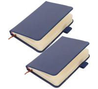 HOMOCONO 2pcs Pocket Notebooks for Organizing Notes and Easy to Carry, Small Leather Notepad with Paper and Pu Material, for Students and On-the-go Writing