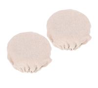 HOMOCONO 2pcs Reusable Washable Cloth Jar Covers Wide Mouth Canning Lids for Kitchen Storage and Dried Fruit Bottles Beige Colour
