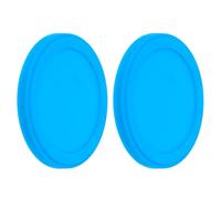 HOMOCONO 2pcs Silicone Coffee Cup Lid Creative Shaped Design Leak Proof Sealing Mug Lids Practical Functions Prevents Dirt Blue Reusable Covers for Home Use