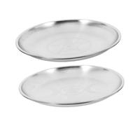 HOMOCONO 2pcs Silver Iron Cauldron Decorative Ritual Tray, round Moon Star Dish for Witchcraft Wiccan Tarot Supplies, Home Decor, Jewellery Storage and Offering Use