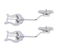 HOMOCONO 2pcs Silver Trombone Sheet Music Clips Strong Clamping Force Easy to Operate Light Iron Music Holder Simple Style for Marching Band Performance