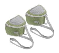HOMOCONO 2pcs Small Animal Carrier Bag for Travel and Pet Outing, Breathable Polyester Oxford Cloth with Modern Trendy Design, Suitable for Lizards and Birds in Weather Conditions