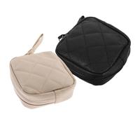 HOMOCONO 2pcs Small Feminine Napkin Storage Bags with Waterproof Pu Material and Convenient Packing for Travel Organiser, Sanitary Tampon Pouch and Women Handbags