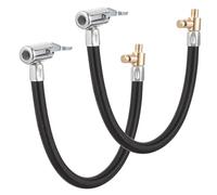 HOMOCONO 2pcs Tire Valve Extension Hose Adapter with Quick Connect and Disconnect, Flexible Copper Tube for Tight Fitting, Suitable for Tire Inflator Compressor in Emergency and Daily Use