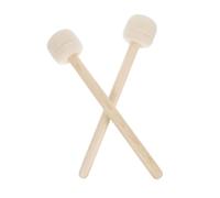 HOMOCONO 2Pcs Wool Felt Drumsticks with Wood Handle Percussion Mallets for Bass Drum Smooth Hammer Rod Suitable for Beginners Students and Musicians in Bands and Concerts