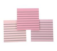 HOMOCONO 3 Books of Pink Gradient Self-stick Notes with Semi-translucent Bopp Material, Convenient Multi-function Memo Pads for Office Staffs and Teachers, for Computers and Posted on Wall