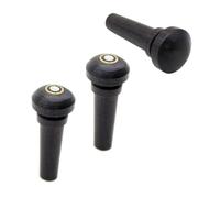 HOMOCONO 3 Pcs Violin Peg Paste with Ebony Tailpiece Pins for Acoustic Violin Supplies Stable Characteristics Black Wooden Bridge Pin Accessories