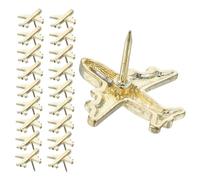 HOMOCONO 30pcs Airplane Push Pins, Cute Pins for Pinboard, Metal Decorative Push Thumbtacks for Photo Wall and Maps, Safe Design Sturdy Bulletin Board Tacks for Securing Papers