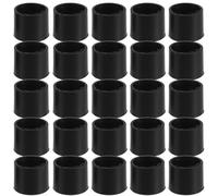 HOMOCONO 30pcs Black round Rubber End Caps Flexible Tube End Protectors with Easy Installation and Antislip Features for Furniture and Table Leg Protection
