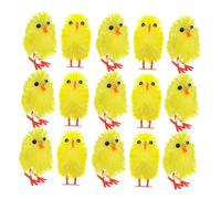 HOMOCONO 30pcs Mini Easter Chicks Lively Colour Plush Chickens for DIY Crafts Tiny Easter Basket Stuffers Party Decor