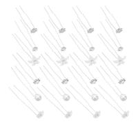 HOMOCONO 30pcs Pearl U Shape Hair Pins with Rhinestone Flower Design, Silver Fake Pearl Hair Clips, Easy to Insert Wavy Iron Pins for Weddings and Special Events