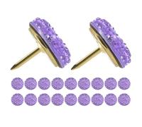 HOMOCONO 30pcs Purple Rhinestone Push Pins For Bulletin Board - Corkboard Decorative Glitter Thumb Tacks - Wall Tacks For Party Hanging Event And Office Use
