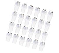 HOMOCONO 30pcs Refillable Roller Ball Applicators, 16-tooth Steel and Plastic Rollers for Lip Oils and Perfumes, Safe Replacement Parts for Travel and Office