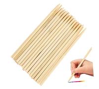 HOMOCONO 30pcs Scratch Painting Sticks for Art Projects Smooth Polished Multi Purpose Wood Tools for DIY Drawing and Scratch Paper