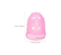 HOMOCONO 30pcs Silicone Guitar Finger Protectors Finger Tip Covers for Playing Small Anti-slip Silicone Tips Set in White Yellow Pink for Acoustic Guitar and Bass Beginners