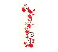 HOMOCONO 3D Rose Flower Wall Stickers Red Waterproof Easy to Remove Acrylic Plastic Material for Living Room Home Decor Wall Art Panel Size 80x80cm
