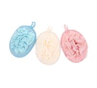 HOMOCONO 3pcs Bath Towel Set with Bath Ball and Scrubbing Cloth for Gentle Exfoliation and Deep Cleaning Quick-Dry and Soft Towels for Family Use and Travel Durable Skin-Friendly Material